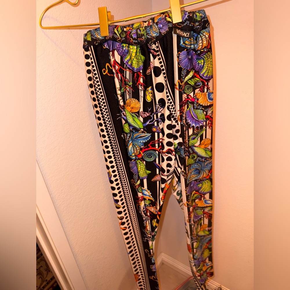 Versace Tresor de La Mer Multicolor Leggings Saks Exclusive READ DESCRIPTION